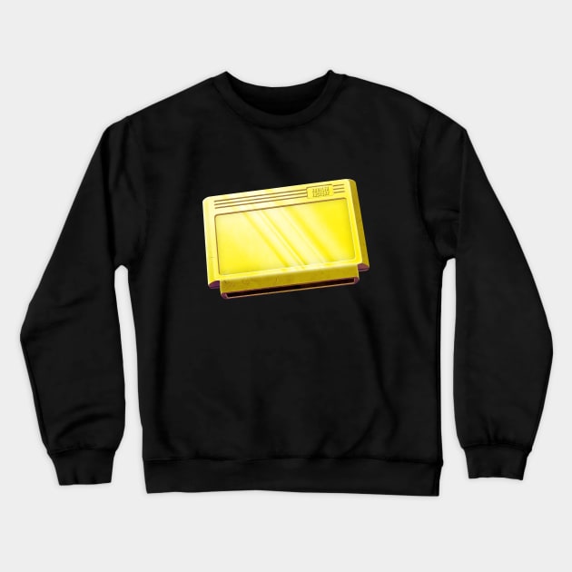 Retro Cartridge Yellow Crewneck Sweatshirt by Bootleg Factory